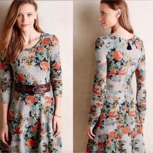 Anthropologie Saturday Sunday Floral Knit Dress Size M